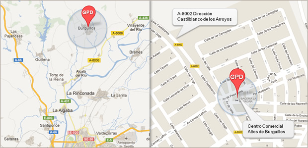 Mapa situación GPD Burguillos Sevilla